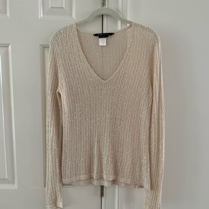 BCBG MaxAzria Silk Sequin Sweater